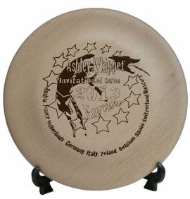 Holzscheibe im Frisbeedesign groß - Bild vergrößern